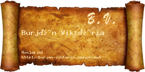 Burján Viktória névjegykártya
